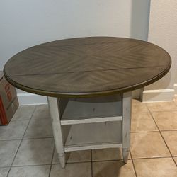 Counter Height Dining Table w/Drop Leaf on Both Sides