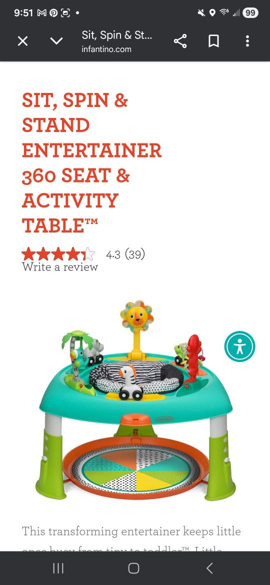 Infantino 3 In 1 Activity Center
