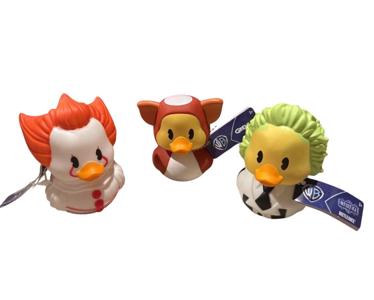 Beetlejuice Gizmo Pennywise Rubber Duck 3" Jeep Duck Warner Brothers Set of 3