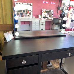 Black Vanity Set. Desk And Mirror Included.