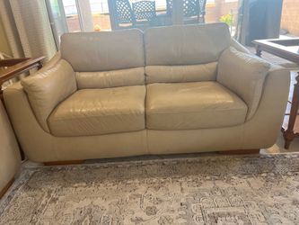 Natuzzi leather sofa and love seat