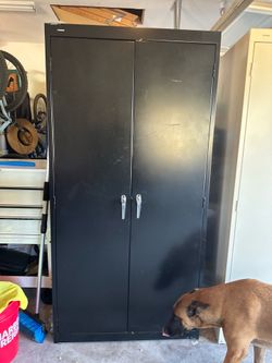 Metal storage cabinet