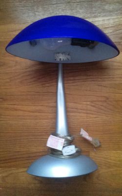 Beautiful blue & silver desk lamp