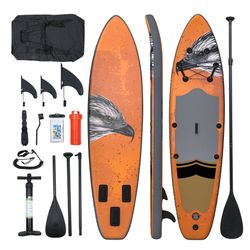 11FT Inflatable Stand Up Paddle Board, Extra Wide Non Slip Deck