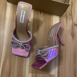 Steve Madden Rhinestone Bow Heels