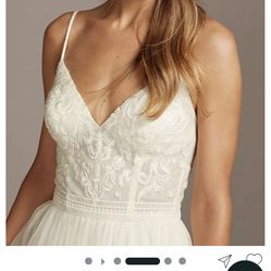 Bodice Tiered Chiffon A-Line Wedding Dress
