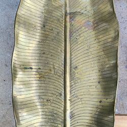 Vintage Exotic Leaf Aluminum Serving Platter