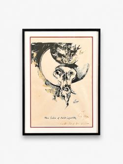 Vintage Abstract Modern Lithograph Print, Signed, c.1984 - Delivery Available