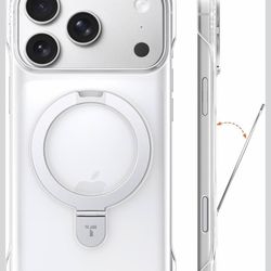 TORRAS Ostand Ultra Slim for iPhone 17 Pro Case Clear 6.3'', [Non Yellowing] Magnetic Stand [Fit for MagSafe], Frameless with Thin Minimalist Case for