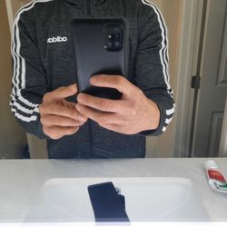 Adidas Climawarm Fleece Hoodie Full Zip Gray Sweatshirt Jacket FL5611 Men’s S RUNS BIG FITS M Because All My Tshirts Are M Used But In Perfect Conditi