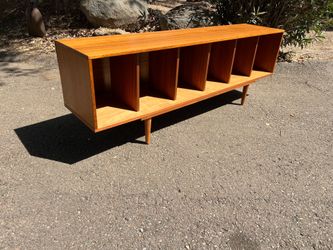 Mcm custom teak credenza. Great for records, music equipment and tv