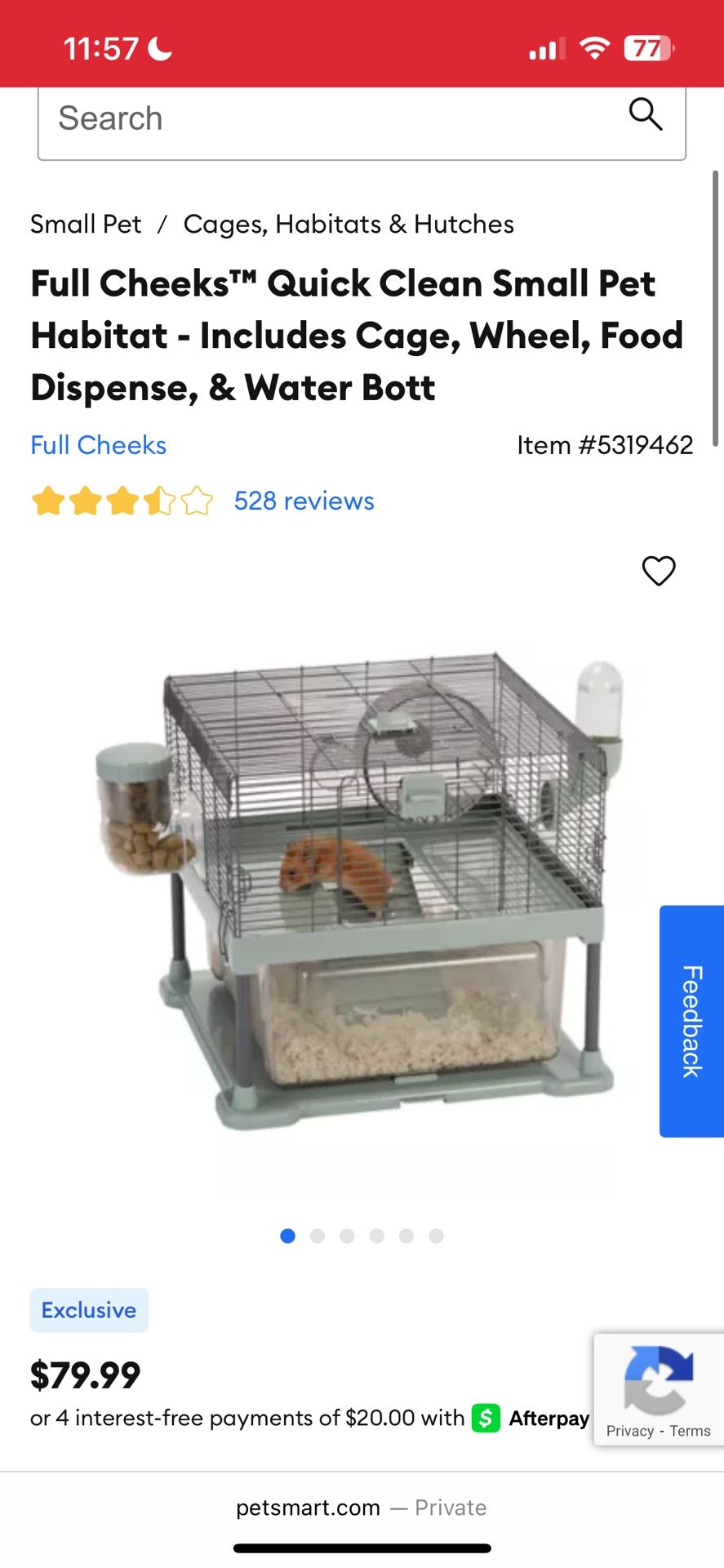 Full Cheecks Hamster Cage Small Pet Habitat