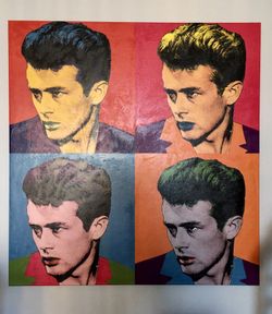 James Dean Pop Art 35x35 on Canvas