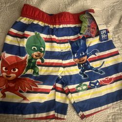 Toddler boy PJ Mask  swim trunks / swim shorts size 5