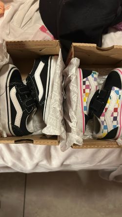 2 Pairs Vans 4T $40