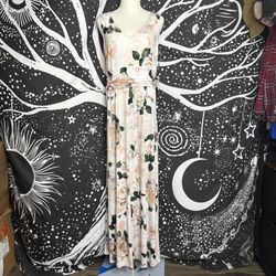 calvin klein floral maxi dress sz 12