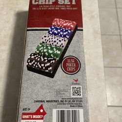 New Box 100 Poker Chips With Tray 