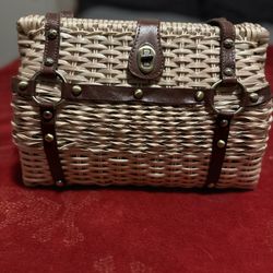 Patricia Nash Muzzari Straw Satchel 