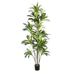 ANTING 8.2FT Tall Fake Dracaena Silk Tree - Large Indoor Outdoor Artificial Plant for Home Decor - Green - Perfect for Living Room, Patio, Pool, Garde