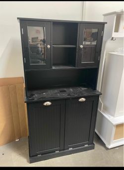 Assembled New Tall Tilt Out Laundry Hamper Cabinet with 2 Removable Baskets Laundry Room Cabinets