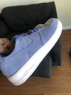Purple Air Force 1s suede