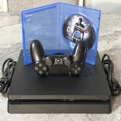 Sony PlayStation 4 Slim 1TB PS4 Console Cords Controller Low Firmware 10.01