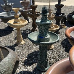 Small Fountains Or Birdbathes