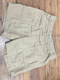 Khaki Shorts with Elastic Waist