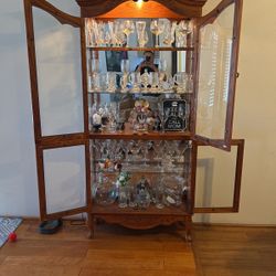 China Cabinet With Princess House Glass 