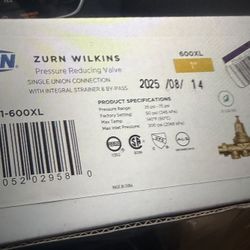 Zurn 600xl 1 “ Pressure Regulator 