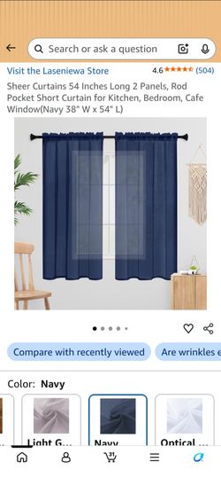 Navy blue sheer curtains