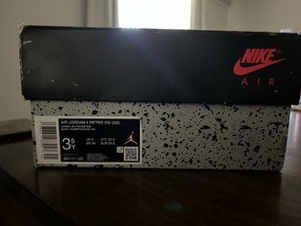 Jordan retros cement 4's 3.5 youth