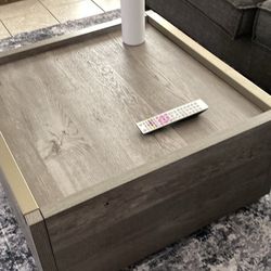 2 Drawer Storage Platform Style Coffee Table - Brand New In Box Unopened
