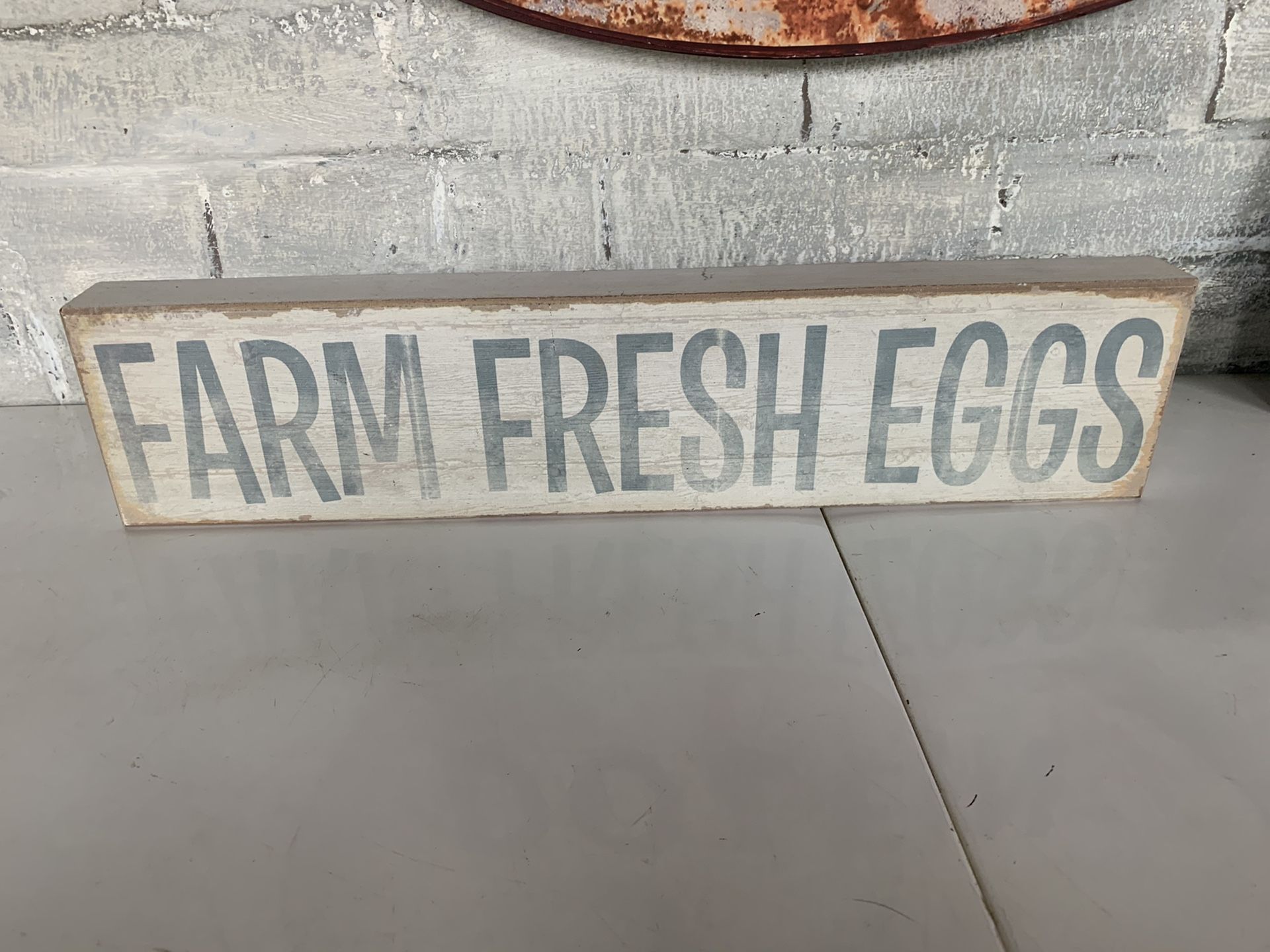 Small farm fresh eggs wooden sign