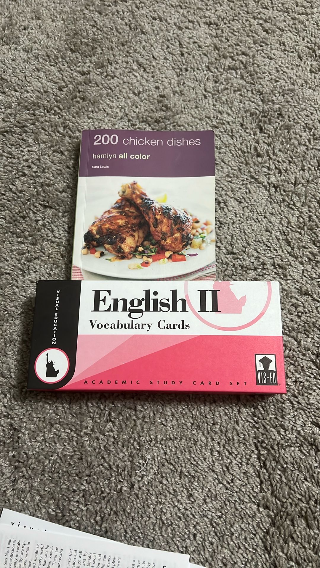 Vocabulary Cards & Chicken Recipes Book