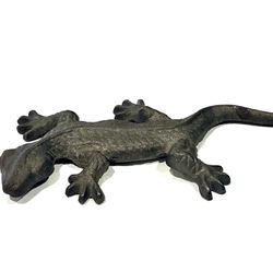 Sand Casted Lizard And Alligator Accent Figurine Piece/Paper Weight