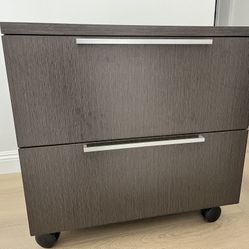 Two Drawer Lateral File on Wheels