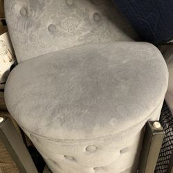 Chair With Storage Gray 