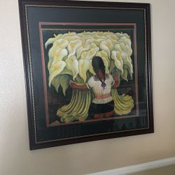 Framed Diego Rivera Art 