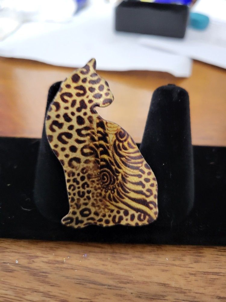Sterling Silver Cat Pin