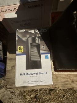 12W Half Moon Wall Mount Light Fixture, Integrated LEDs, UV Protected, Weatherproof, 250 Lumens, 5000k Daylight, Hardwired, Bronze S8PHMWM/850/DD/BZ/H