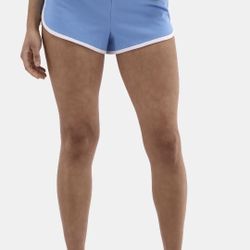 New NWT No Boundaries Jersey Knit Athletic Dolphin Shorts Womens XXS 00 Baby Blue