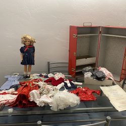 Shirley Temple Chest W/ Clothes And Doll