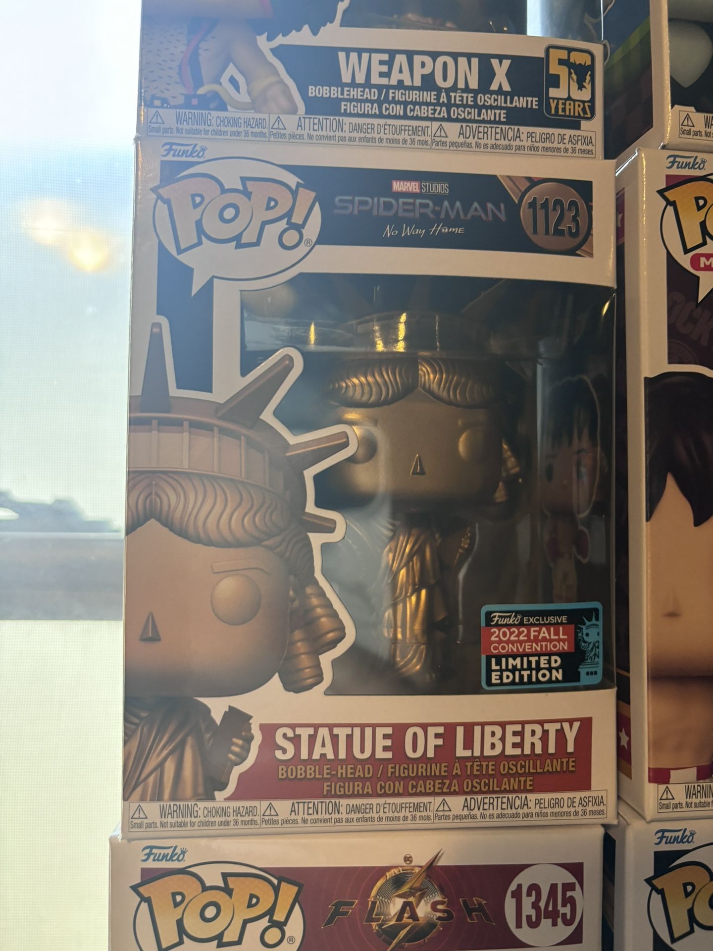 statue of liberty funko pop spider-man no way home