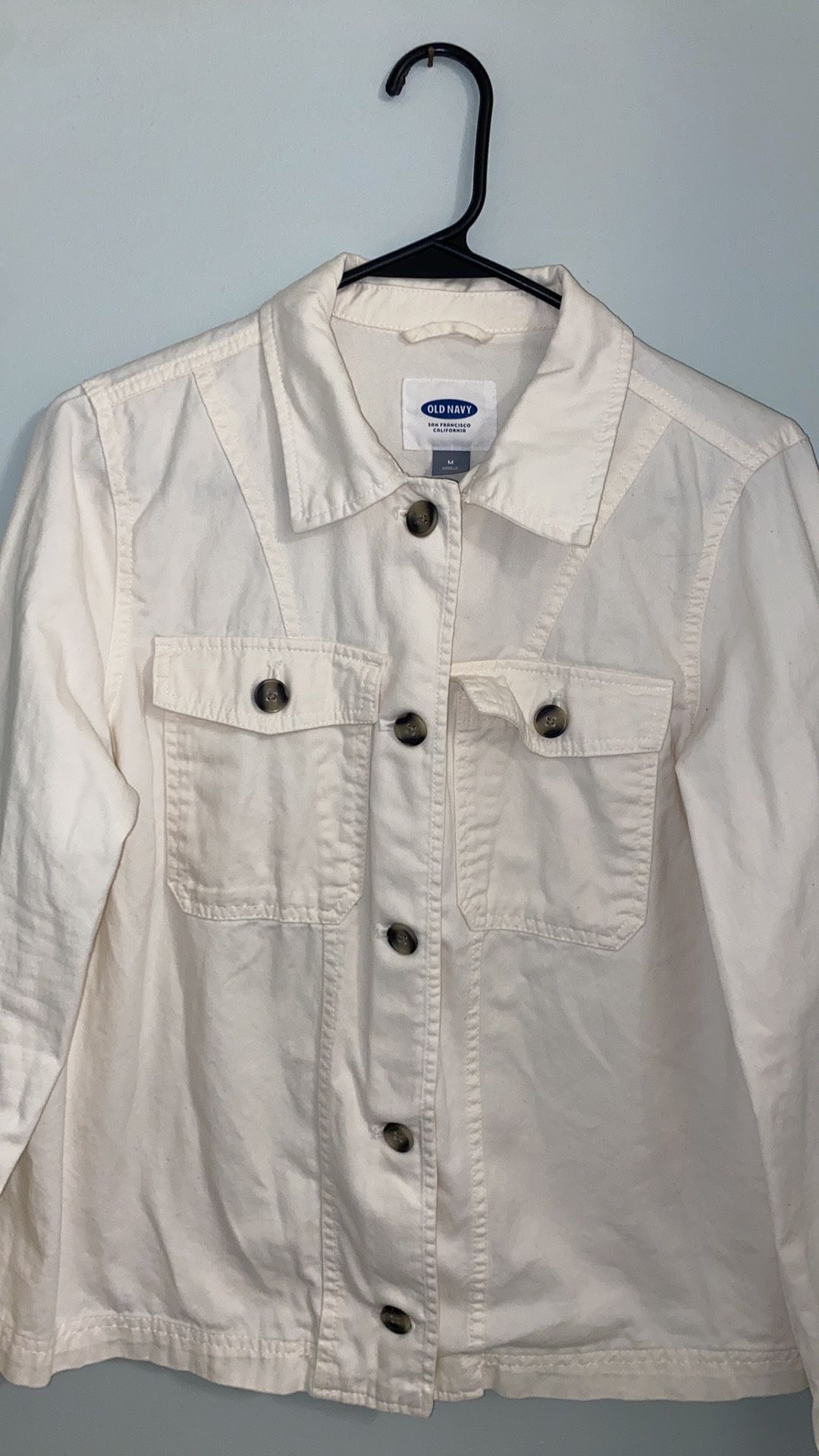 Cream Colored Old Navy Denim Jacket