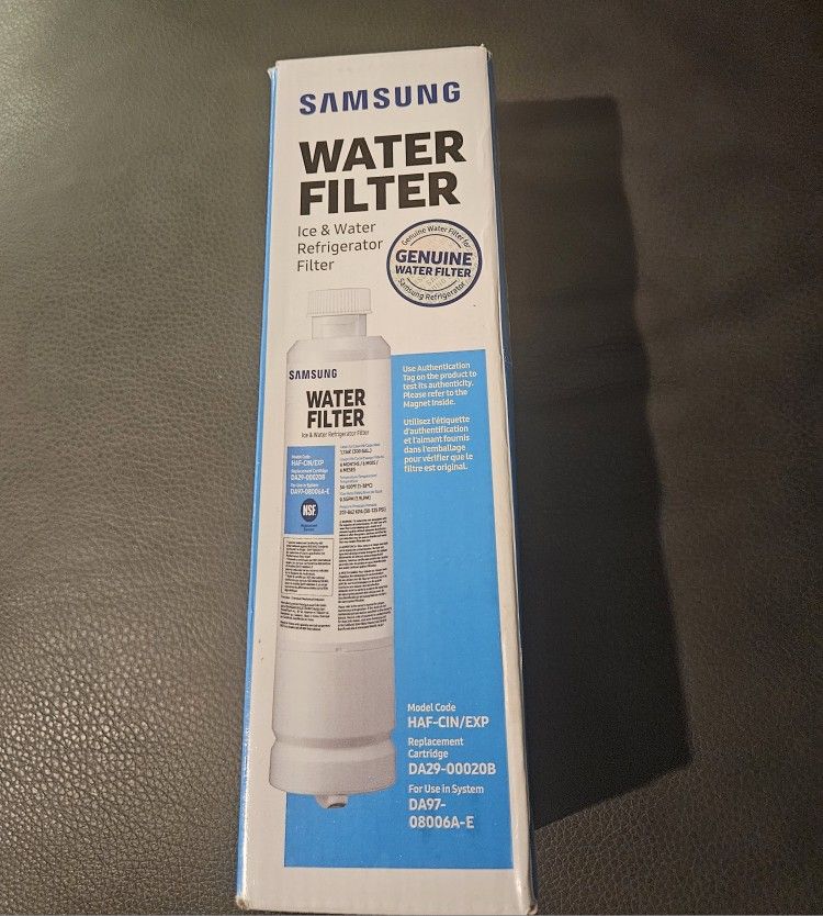 Title:
Samsung Genuine Refrigerator Water Filter (HAF-CIN/EXP) – Brand New, Sealed
