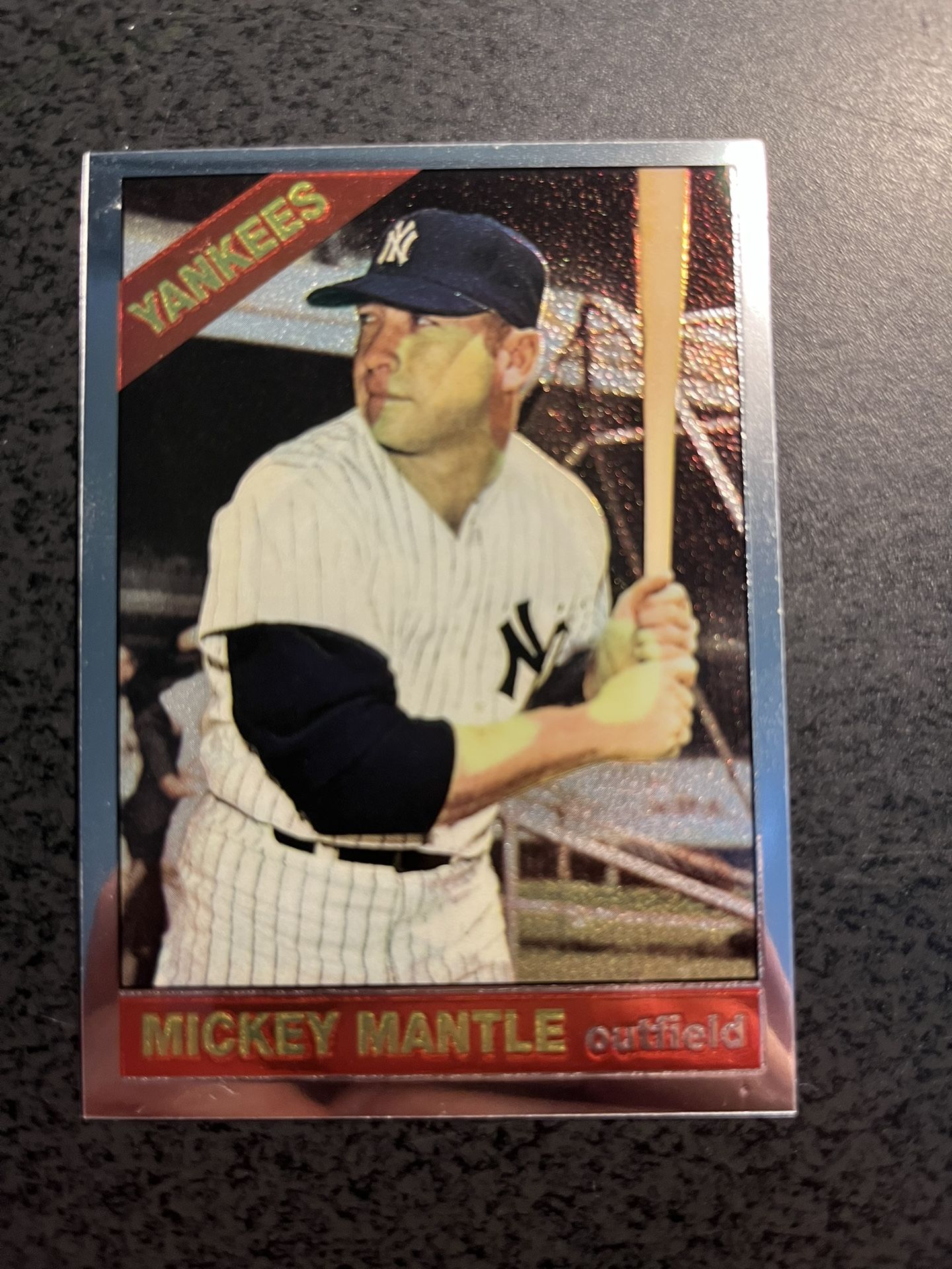 Mickey Mantle Topps Chrome Refractor Card