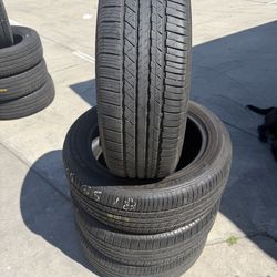 4 used tires 225-55-18 falken ziex ZE001 A/S with 85% of life tread