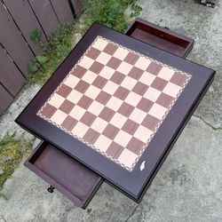 Pedestal Chess Game Table Board Top