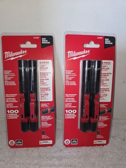 Milwaukee Aluminum Pen Flashlight $17 each pack Brand New (Price Is Firm)
